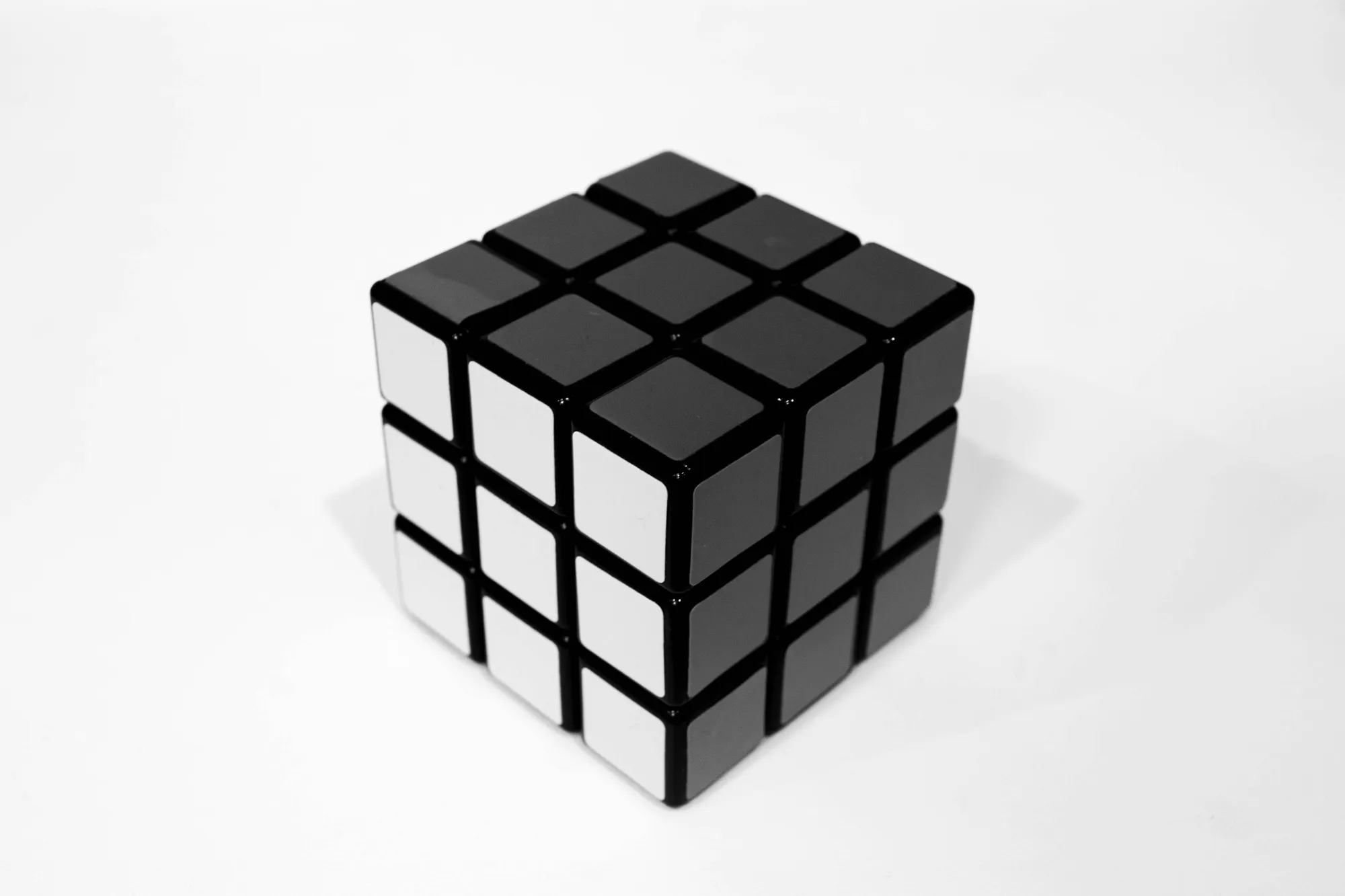 a cube with a black background